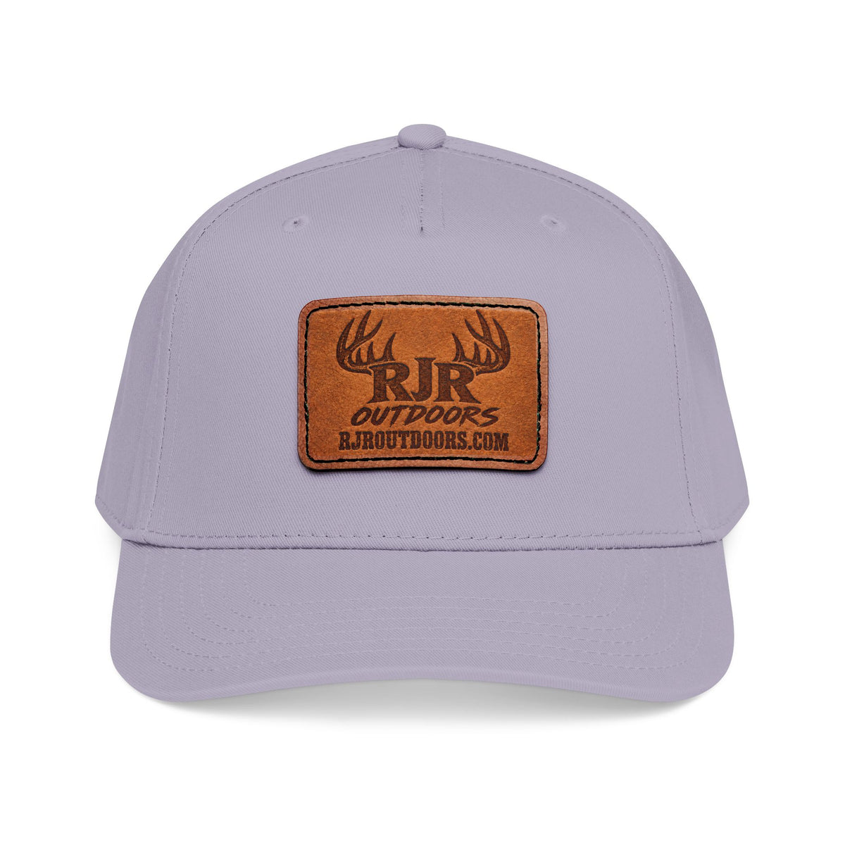 Mid Profile Baseball Cap with Leather Patch (Rectangle)