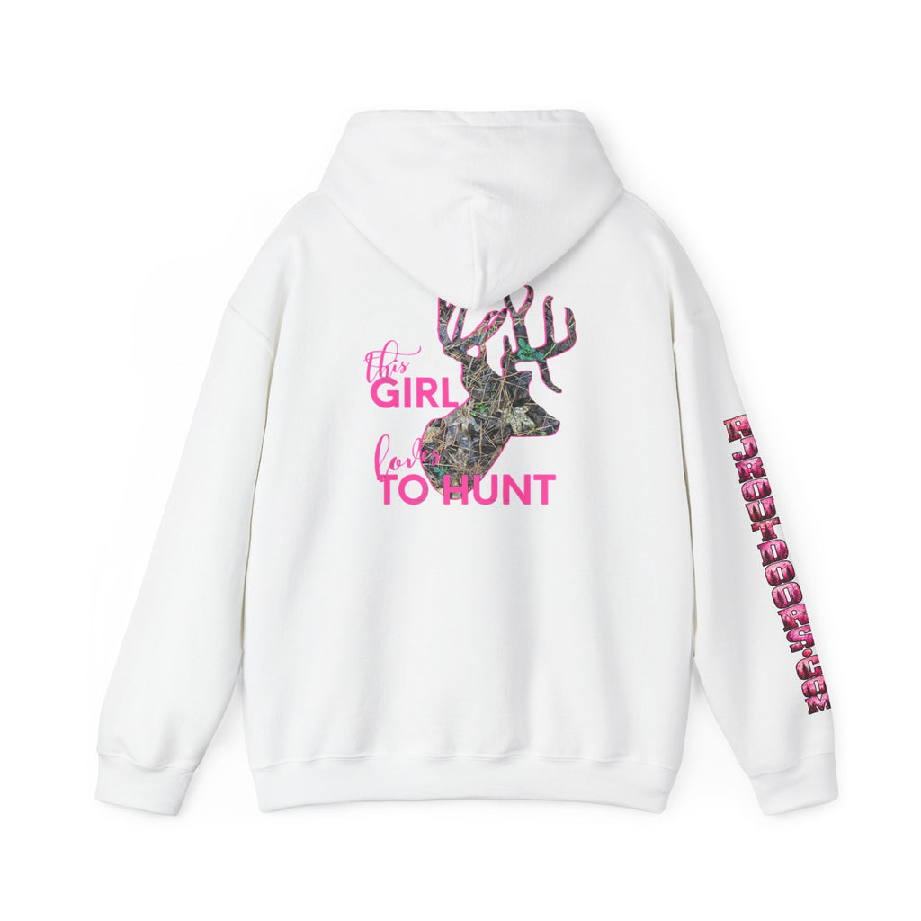 This Girl Loves To Hunt Heavy Blend™ Hooded Sweatshirt