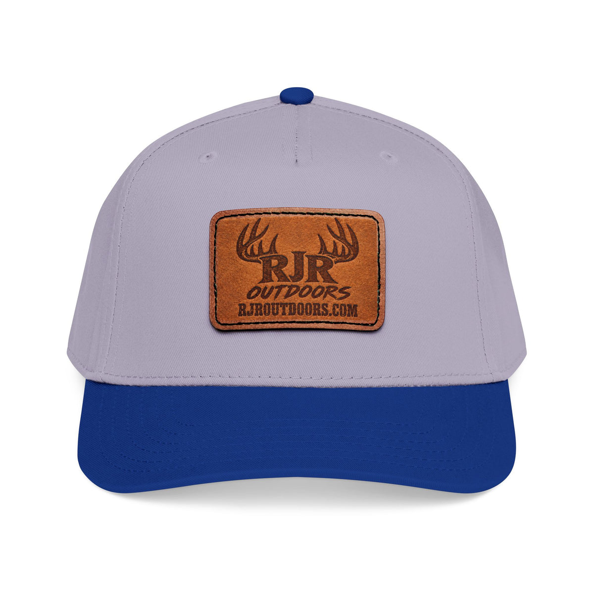 Mid Profile Baseball Cap with Leather Patch (Rectangle)