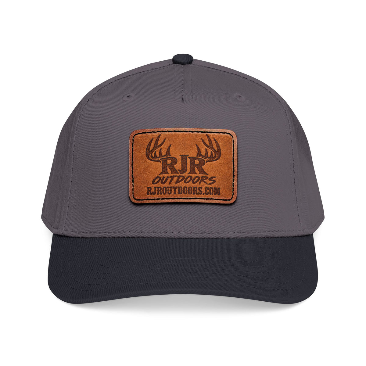 Mid Profile Baseball Cap with Leather Patch (Rectangle)