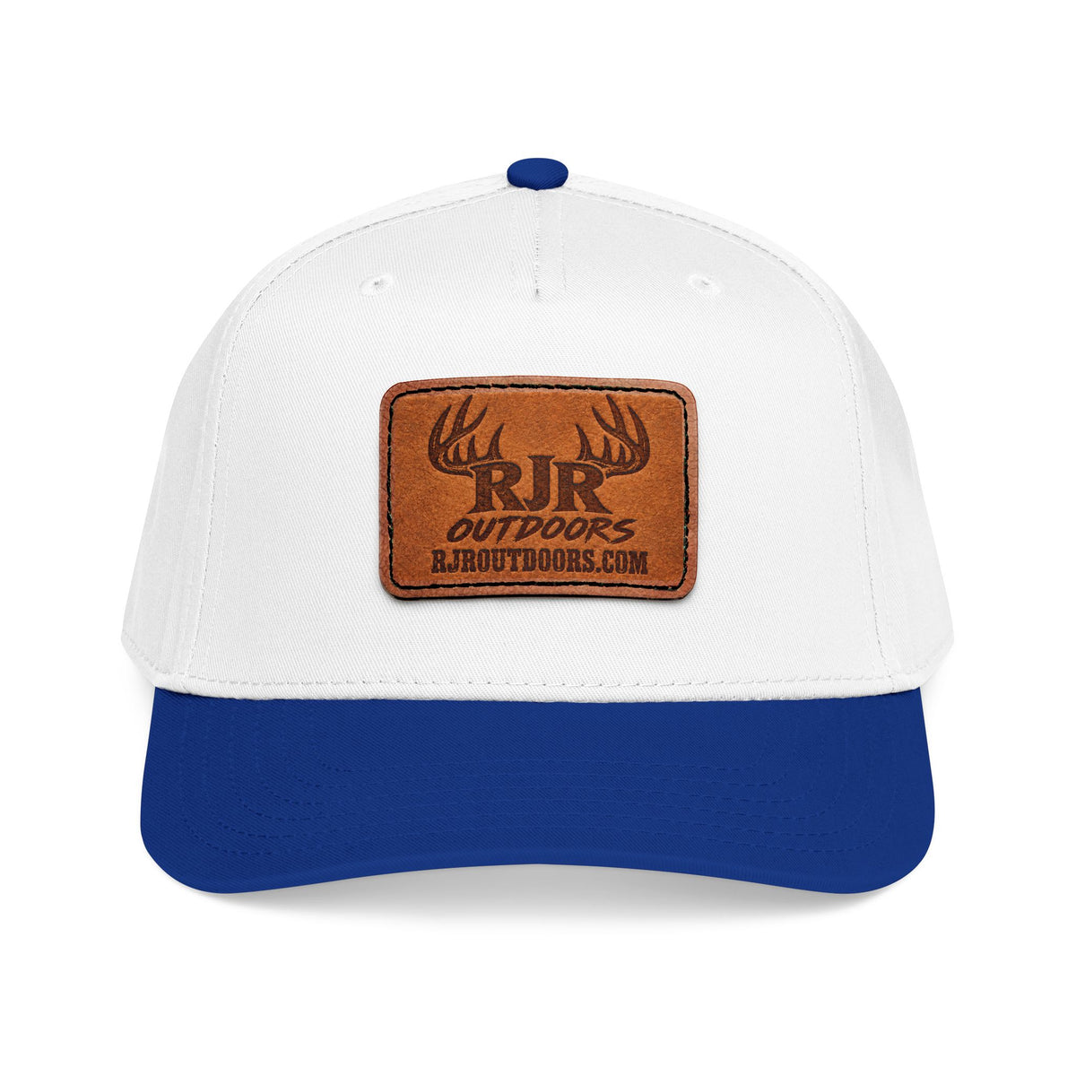 Mid Profile Baseball Cap with Leather Patch (Rectangle)