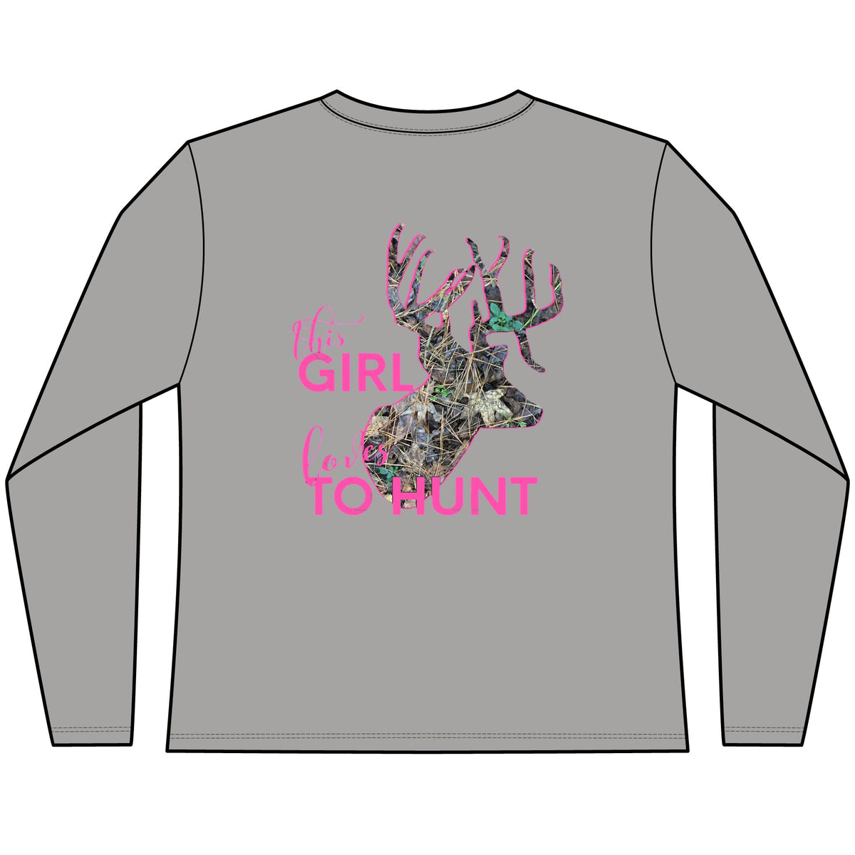 This Girl Loves To Hunt Women’s Perfect Blend® CVC Long Sleeve Tee
