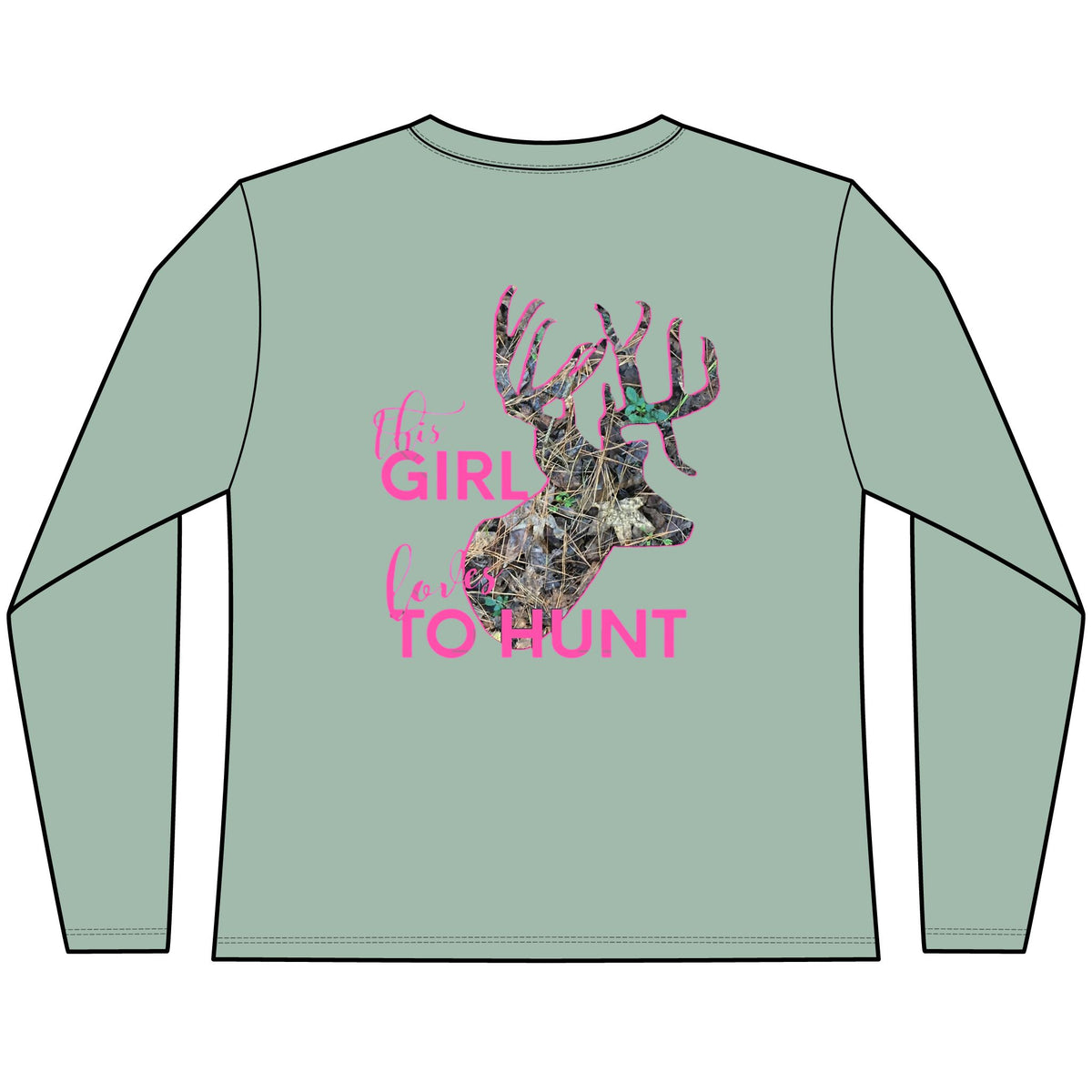 This Girl Loves To Hunt Women’s Perfect Blend® CVC Long Sleeve Tee