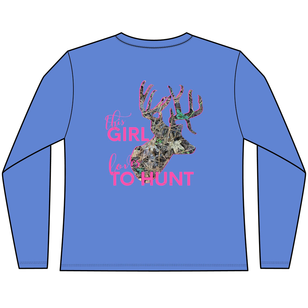 This Girl Loves To Hunt Women’s Perfect Blend® CVC Long Sleeve Tee
